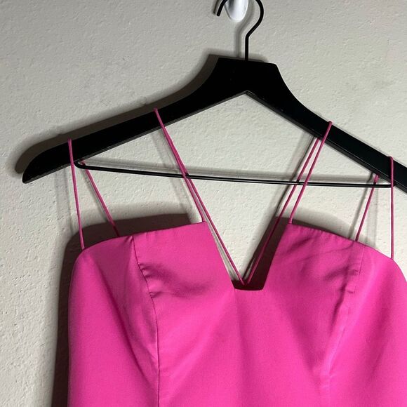 Keepsake The Label Hot Pink Strappy Back Mini Dress - Picture 4 of 11